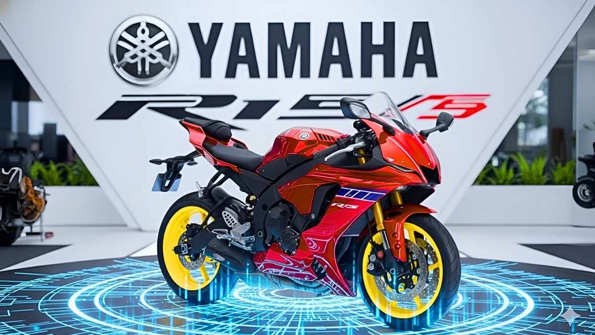 Yamaha R15 V5 2025 Launched Sleek Design 69KMPL Mileage And Premium Features
